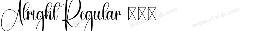 Alright Regular字体转换